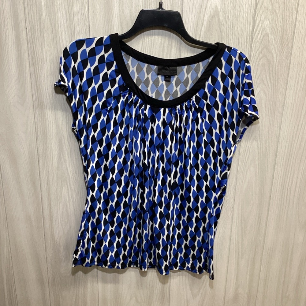 WORTHINGTON Women's (Size XL) Short Sleeve Round Neck Shirt Stretch (5D)